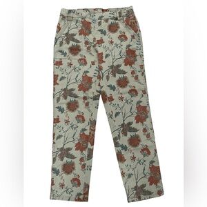 Soft Surroundings Floral Pull On Straight Leg Pants